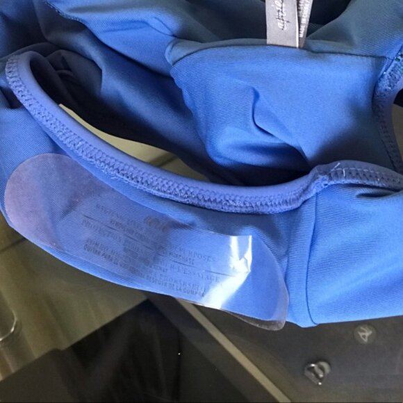 AERIE NEW Swim Suite Racerback Swimming One Piece Stretch Colour Block Blue XL - Picture 9 of 9